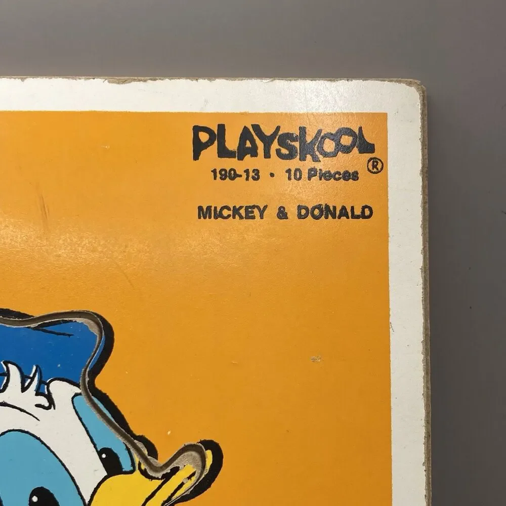 Playskool Wooden Mickey & Donald Puzzle, 10 Pieces,  Walt Disney Productions USA